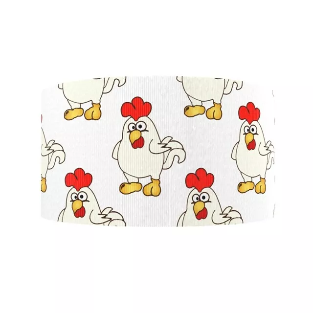 Chicken Rooster Bird Grosgrain Ribbon 16/22/38mm Widths Sold per Metre
