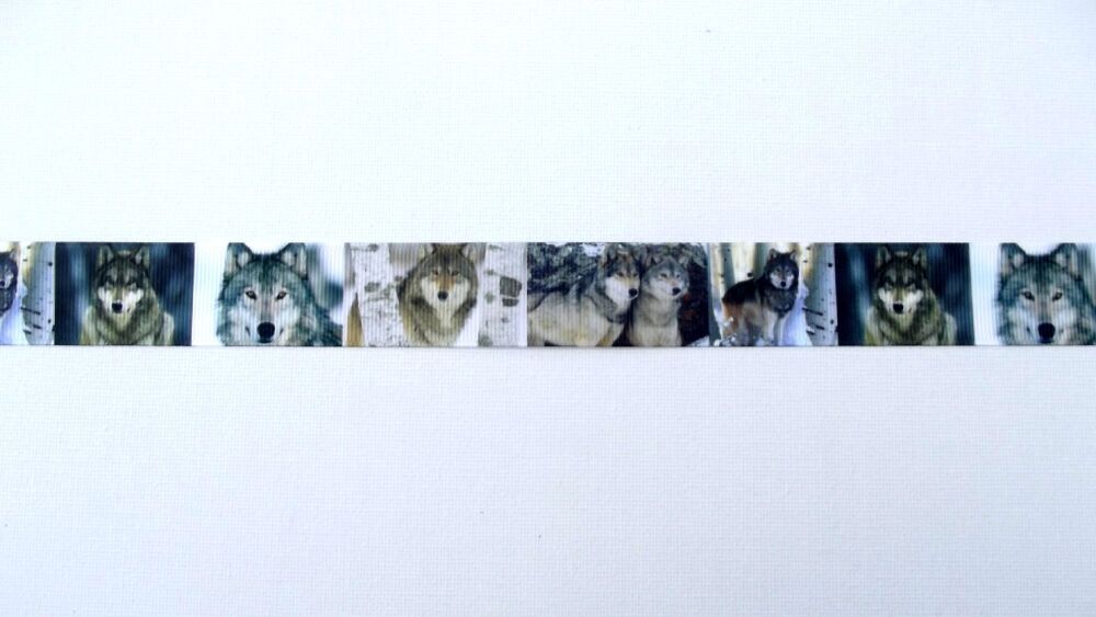 Dog Grosgrain Ribbon Husky 25mm Wide Sold per metre