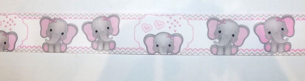 Dumbo #2 Grosgrain Ribbon 16/22/38mm Widths Sold per Metre Grey