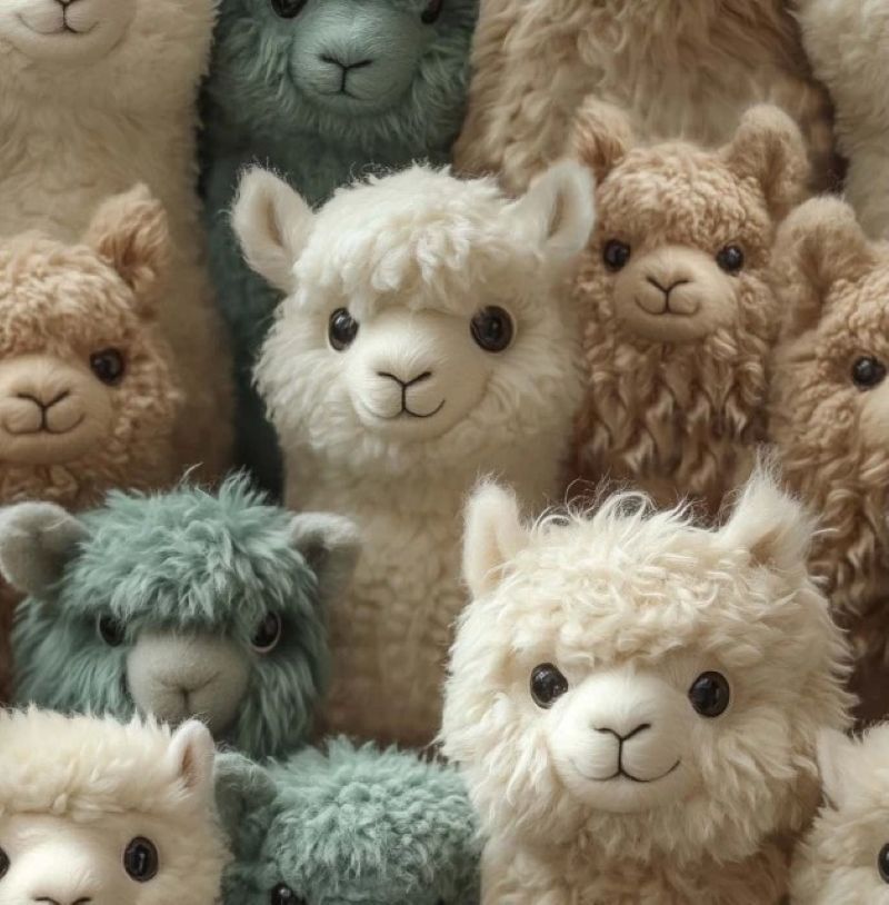 Alpaca 3D Effect Fabric 140cm (54") Wide by Little Johnny Sold as FQ, 1/2m, 1m