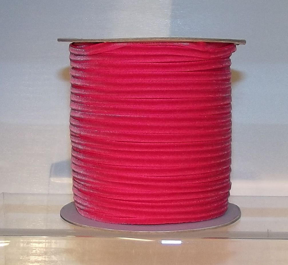 Velvet Ribbon 3mm Wide 3m Length - Fuchsia Pink
