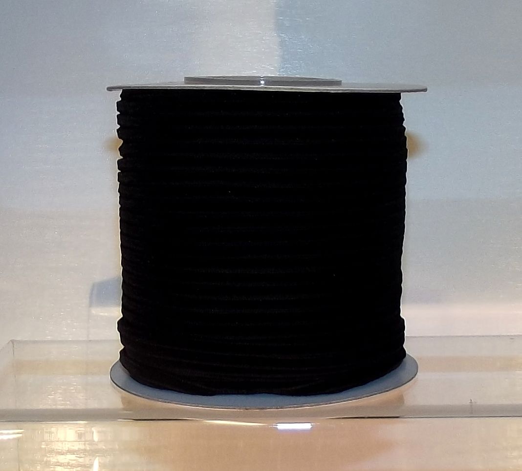 Velvet Ribbon 3mm Wide 3m Length - Black
