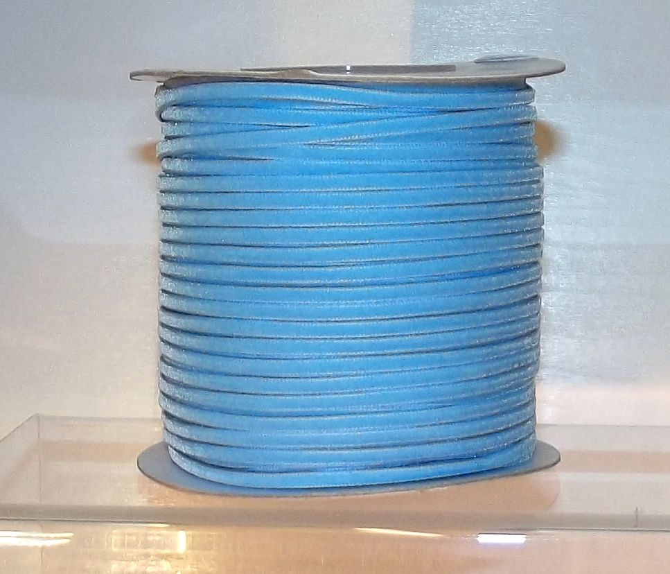 Velvet Ribbon 3mm Wide 3m Length - Light Blue