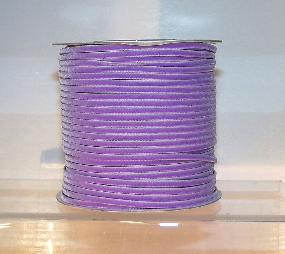 Velvet Ribbon 3mm Wide 3m Length - Lilac