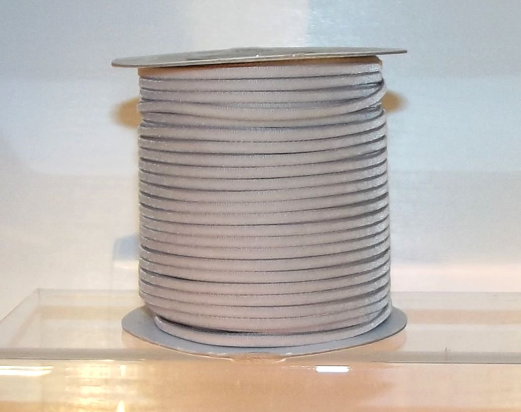 Velvet Ribbon 3mm Wide 3m Length - Silver Grey