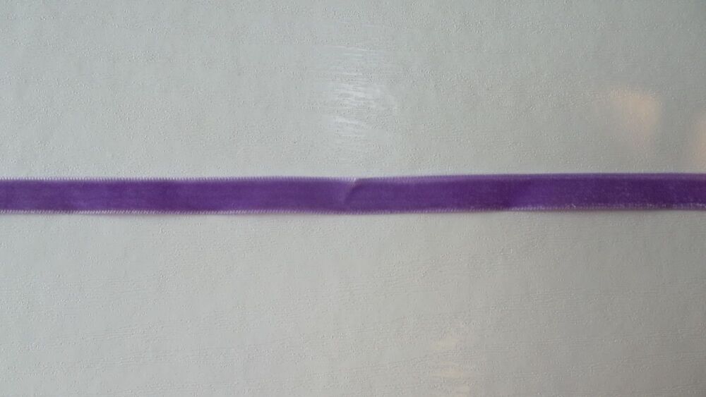 Velvet Ribbon 10mm Wide Sold per Metre - Lilac