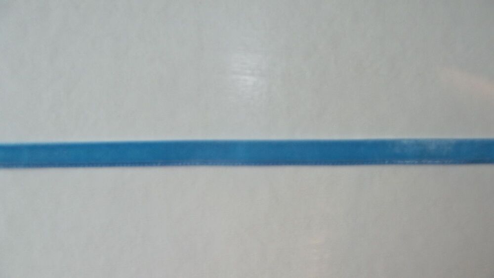 Velvet Ribbon 10mm Wide Sold per Metre - Light Blue