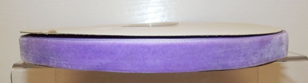 Velvet Ribbon 15mm Wide Sold per Metre - Lilac