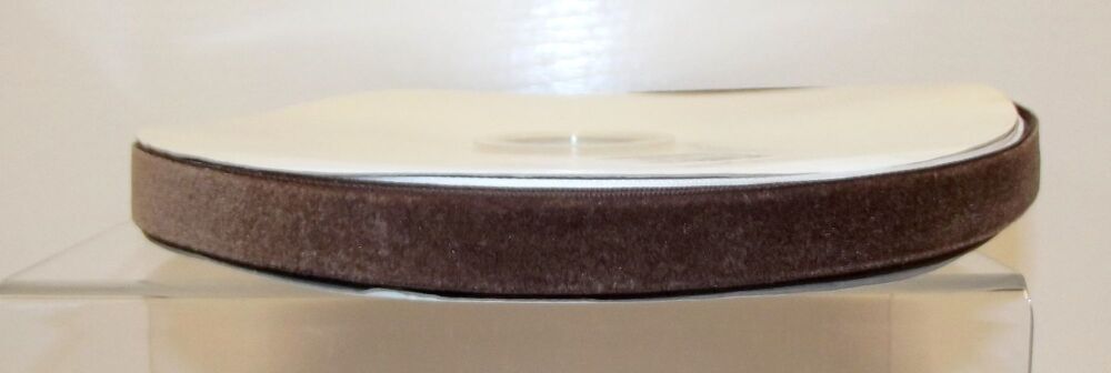 Velvet Ribbon 15mm Wide Sold per Metre - Chocolate