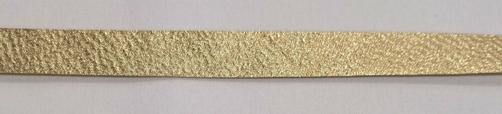 Lame Bias Binding 18mm Wide Sold per Metre Polyester Gold