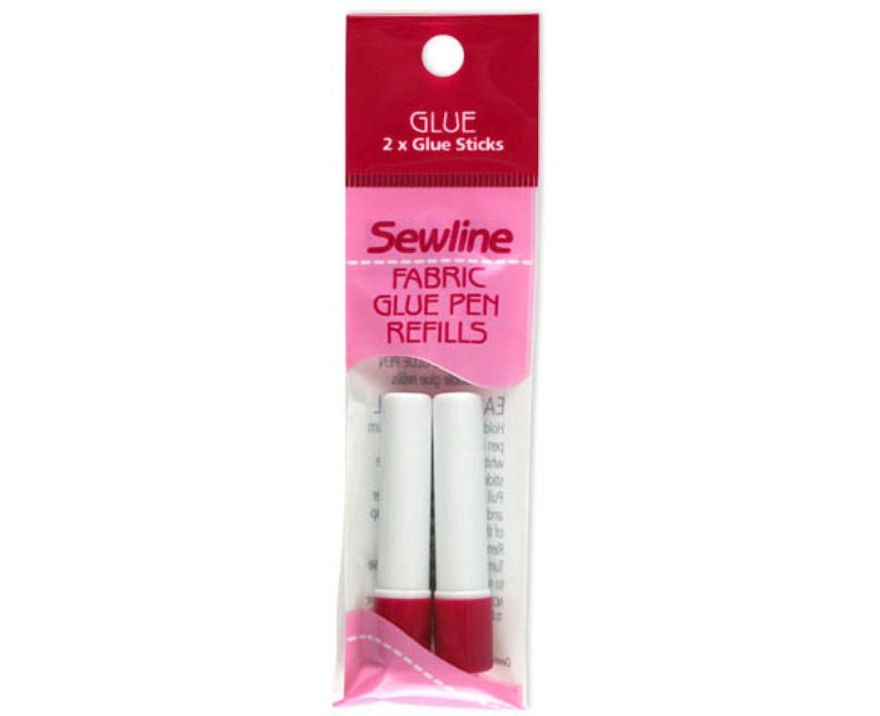 Sewline Fabric Glue Stick Refill (Pack of 2) Blue or Yellow
