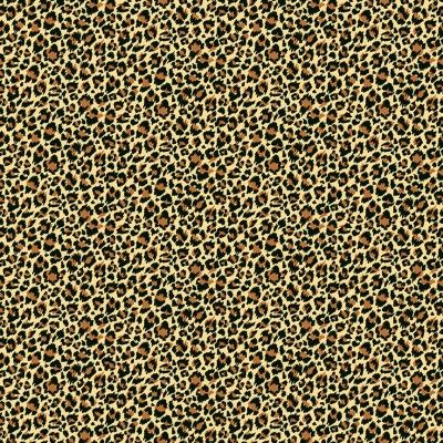 ATW Jungle Fabric 112cm (44") Wide Sold as FQ, 1/2m or 1m 2401X Leopard Brown
