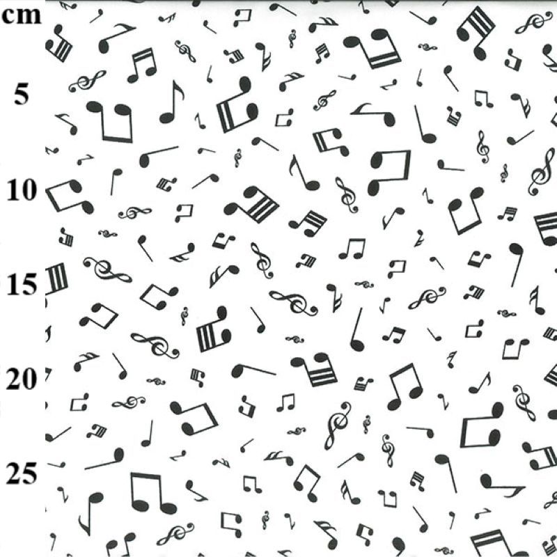 Musical Notes Fabric Rose & Hubble CP0989 Cotton Poplin 112cms Wide Ivory