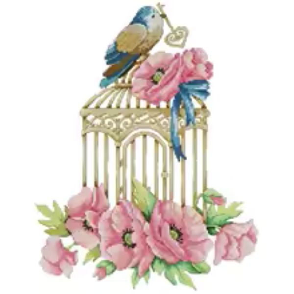 Bird Cage Cross Stitch Kit 16CT Counted