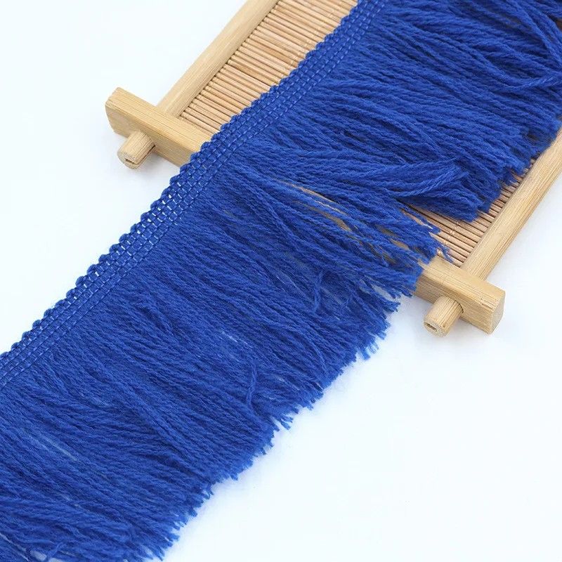 Soft Cotton Fringe 7cm Drop Royal Sold per metre