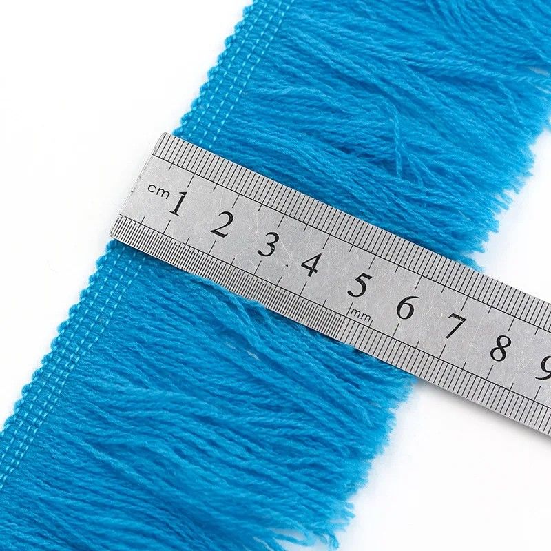 Soft Cotton Fringe 7cm Drop Turquoise Sold per metre