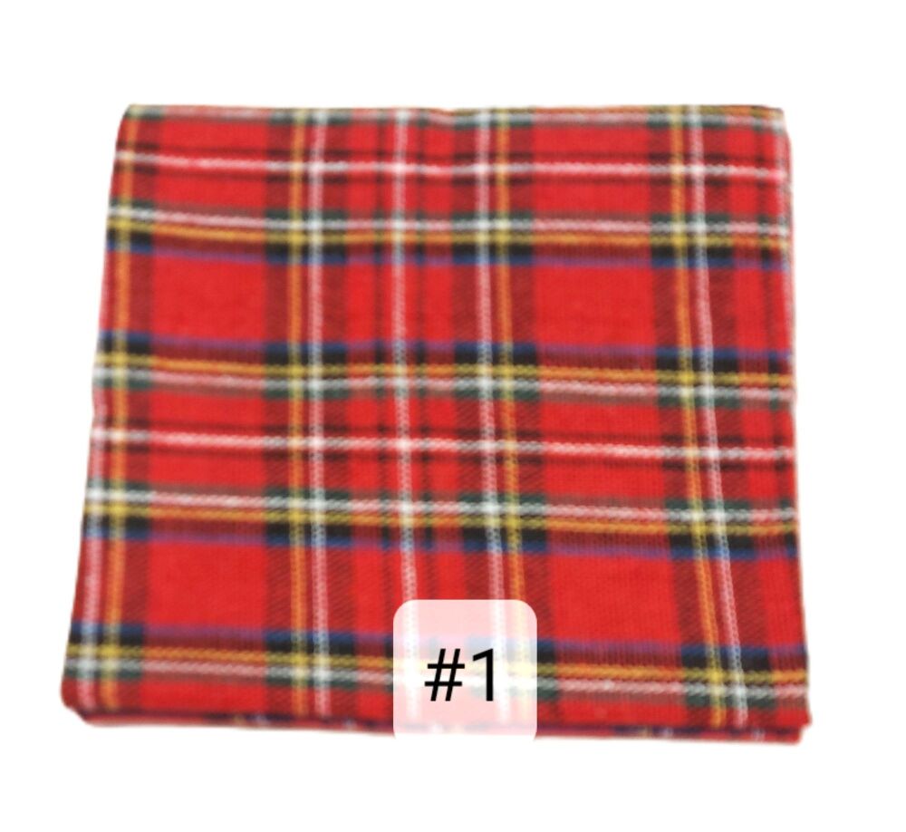 Tartan Fat Quarters Precut 7 Designs Sold per Quarter