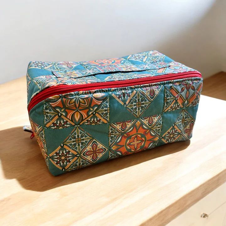 Sewing Kit Zippy Tray Case by Amber Makes - Portuguese Tiles