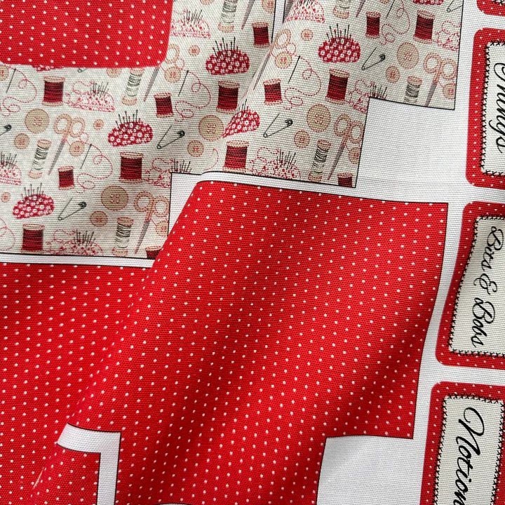 Sewing Kit Fabric Clips Pouch by Amber Makes Redwork