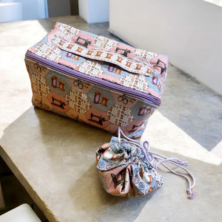 Sewing Kit Zippy Tray Case by Amber Makes - Vintage Sewing