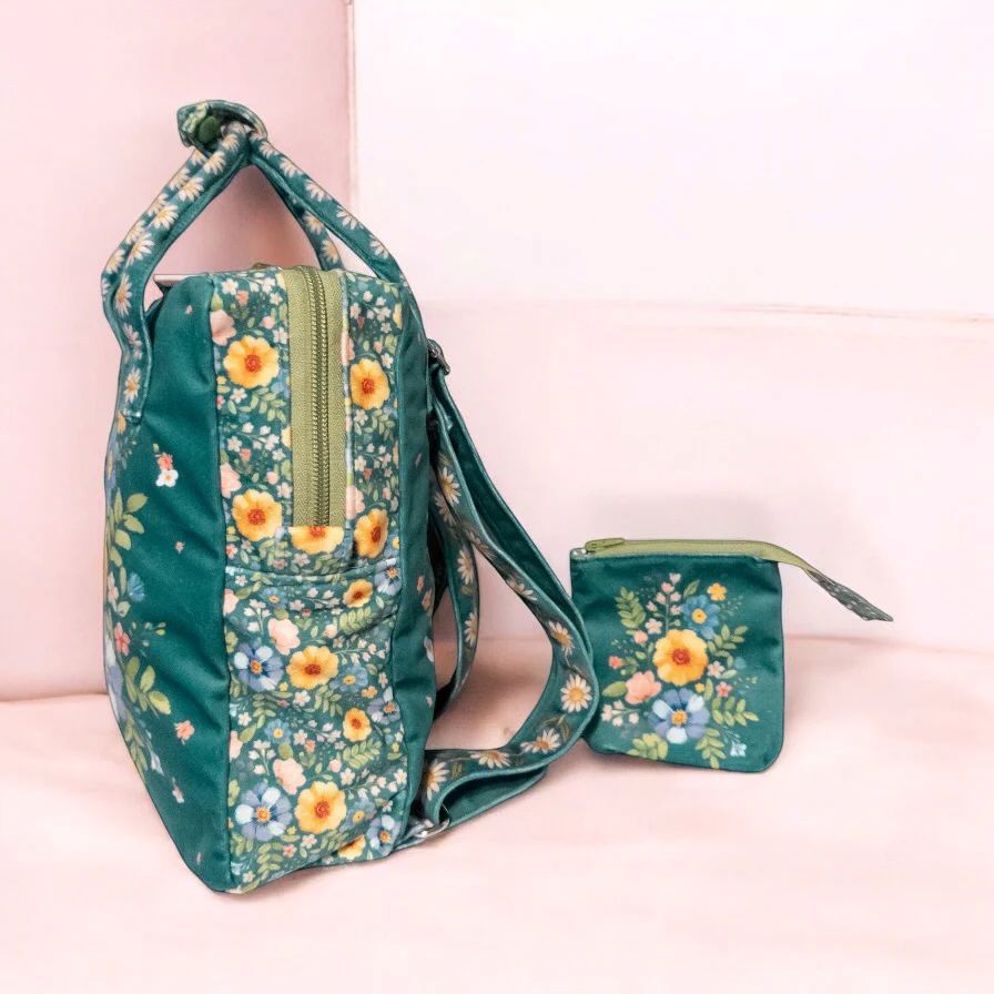 Sewing Kit Amber Makes Velvet Mini Backpack Set - Wildflowers