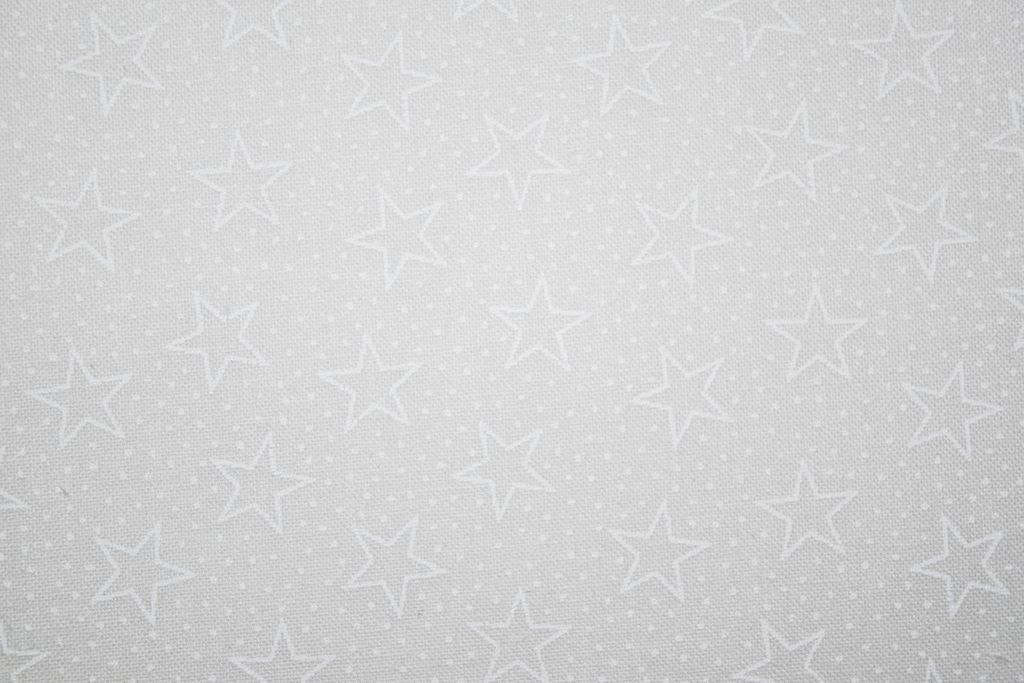 Extra Wide Fabric Tone on Tone Stars by Kingfisher 280cm (108") Wide Off White