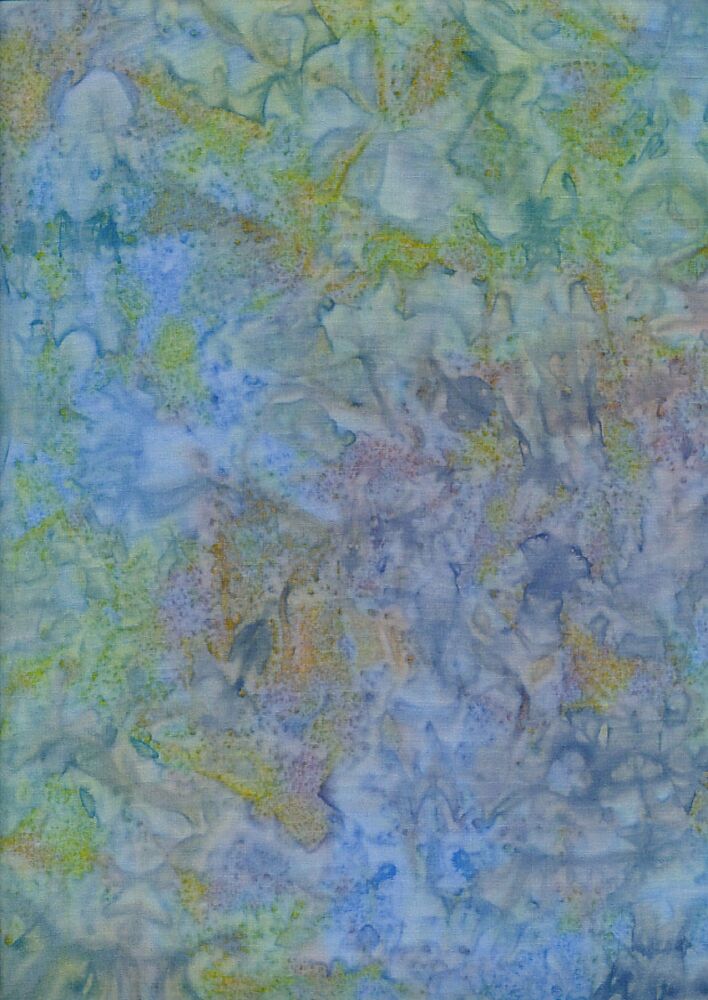 Batik Fabric 100% Cotton 112cm Wide FQ 1/2m or 1m Blue/Pink SSB021