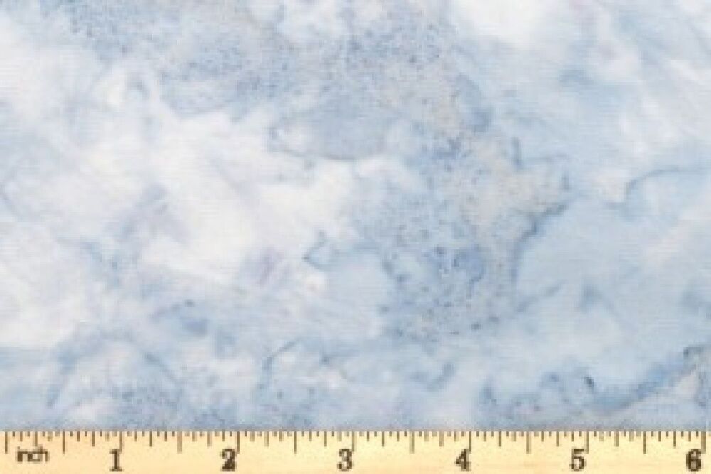 Batik Fabric 100% Cotton 112cm Wide FQ 1/2m or 1m Light Blue SSB067