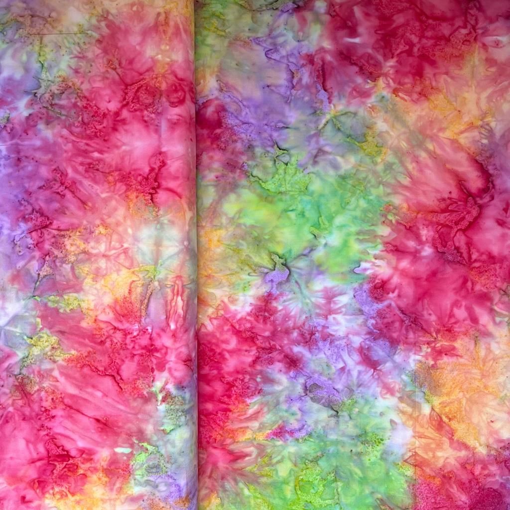 Batik Fabric 100% Cotton 112cm Wide FQ 1/2m or 1m Multicol SSB014