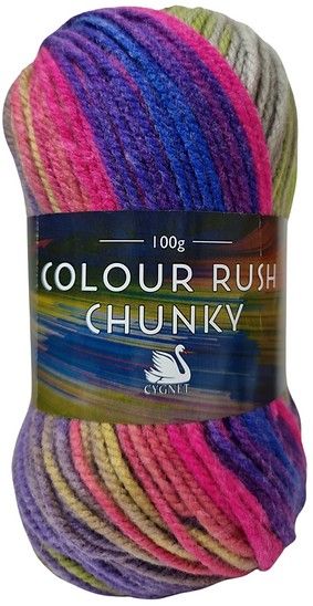 Colour Rush Chunky Yarn 100g Thunderstorm 343