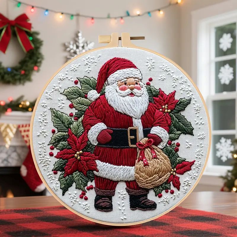 Embroidery Kit Father Christmas/Santa 20cm