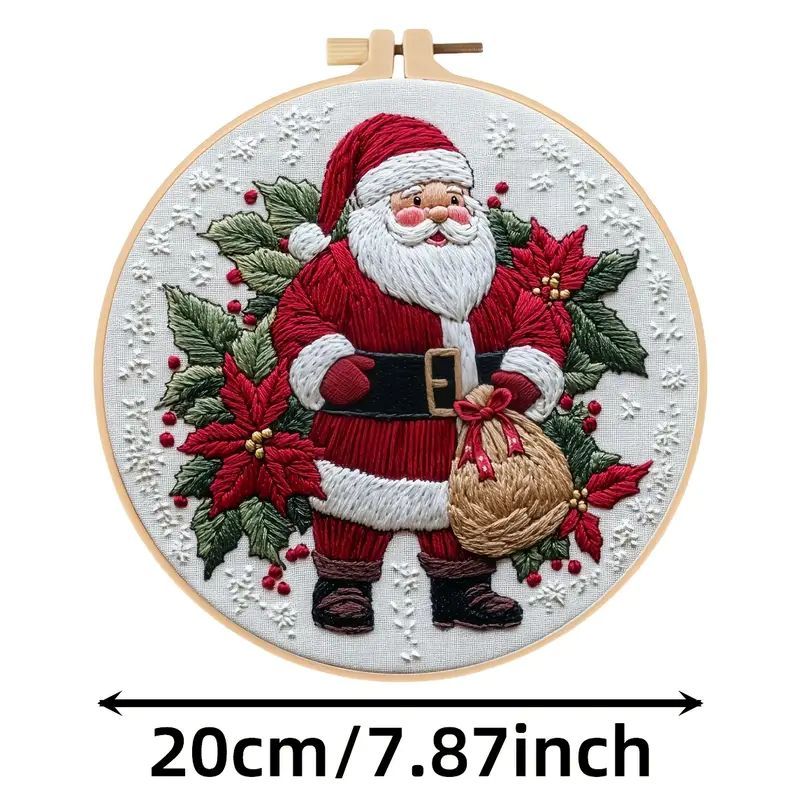 Embroidery Kit Father Christmas/Santa 20cm