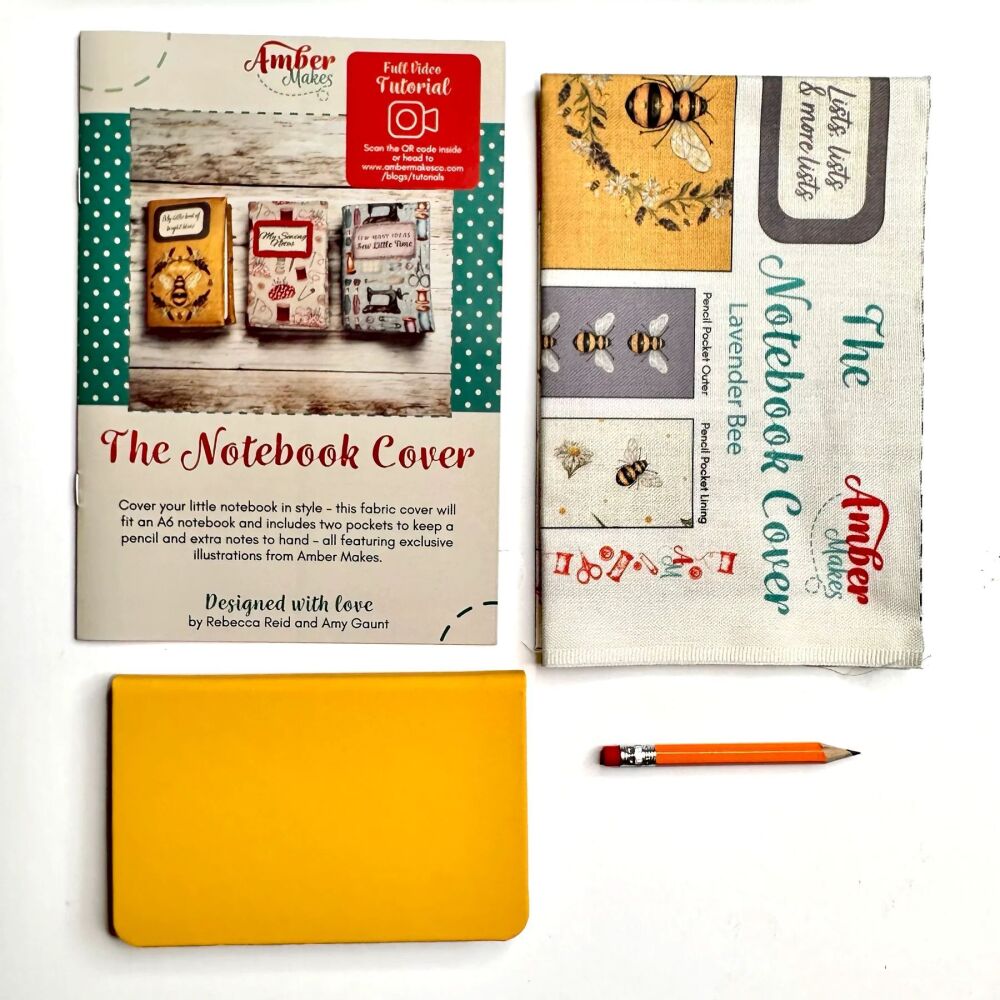 Sewing Kit by Amber Makes - Notebook Cover (with Book) - Lavender Bee