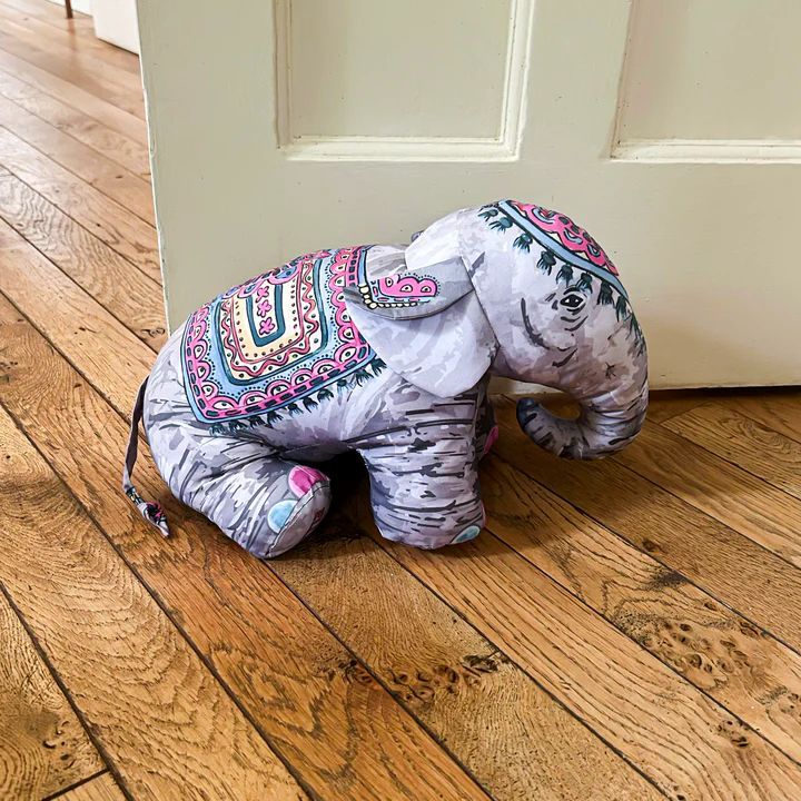 Sewing Kit Doorstop by Amber Makes Elephant