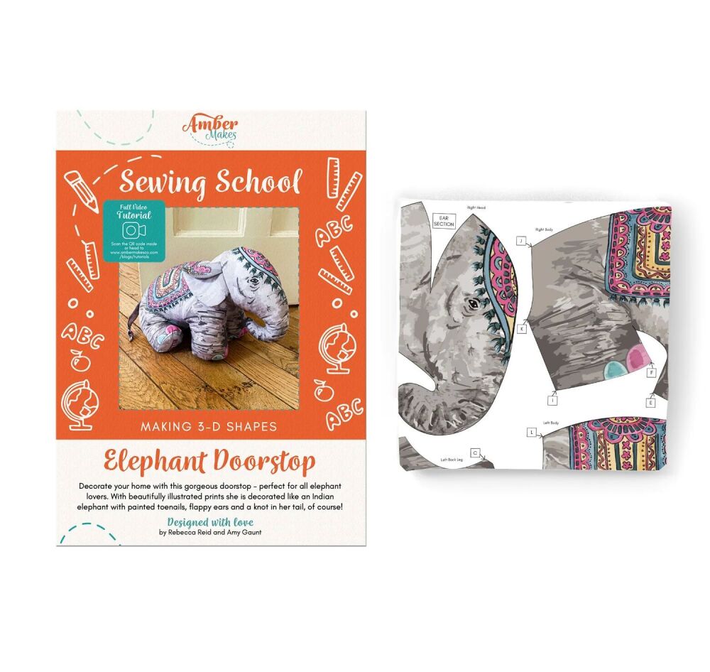 Sewing Kit Doorstop by Amber Makes Elephant