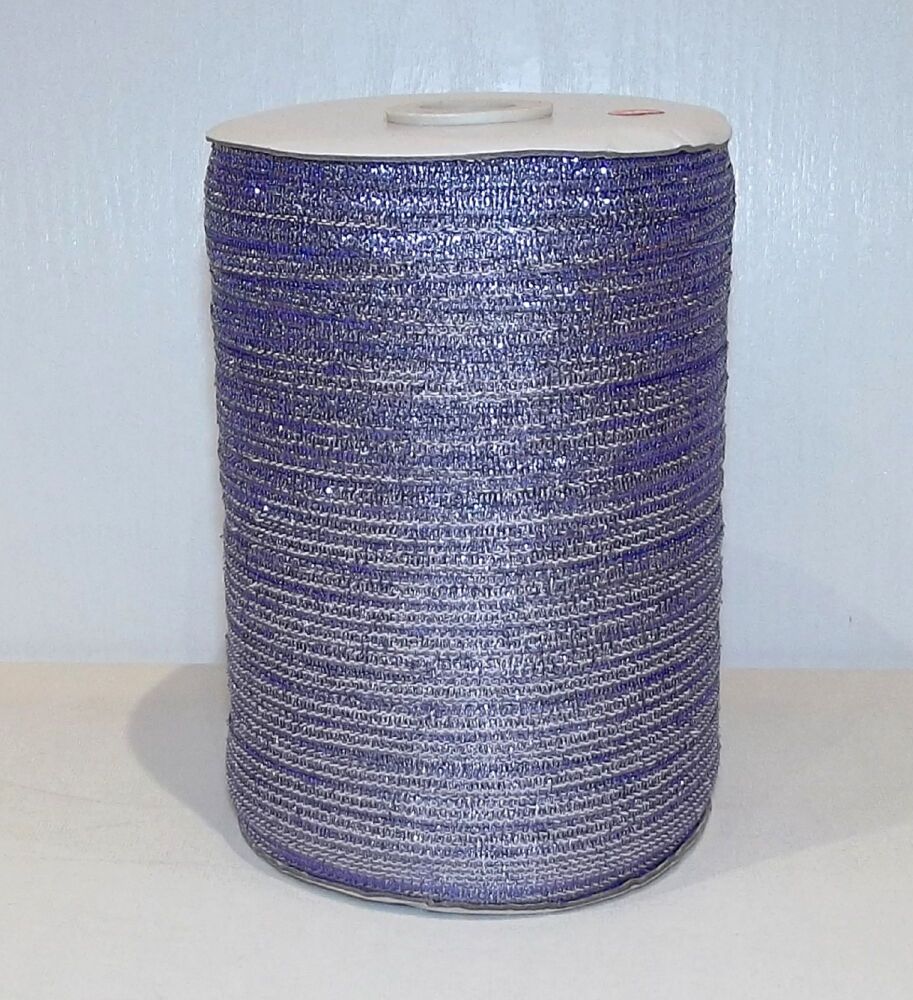 Lurex Glitter Ribbon 3mm Wide Sold per 5 Metre Length - Lilac