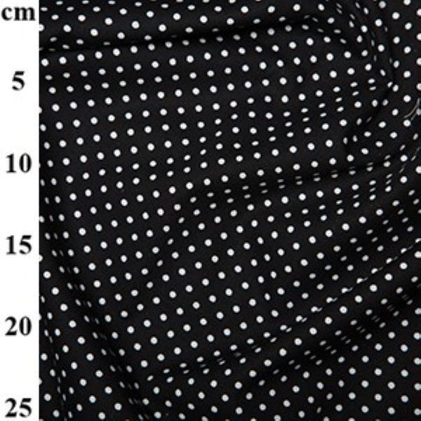 Polka Dot Fabric 3mm Dots CP009 Cotton Poplin 112cms Wide Black