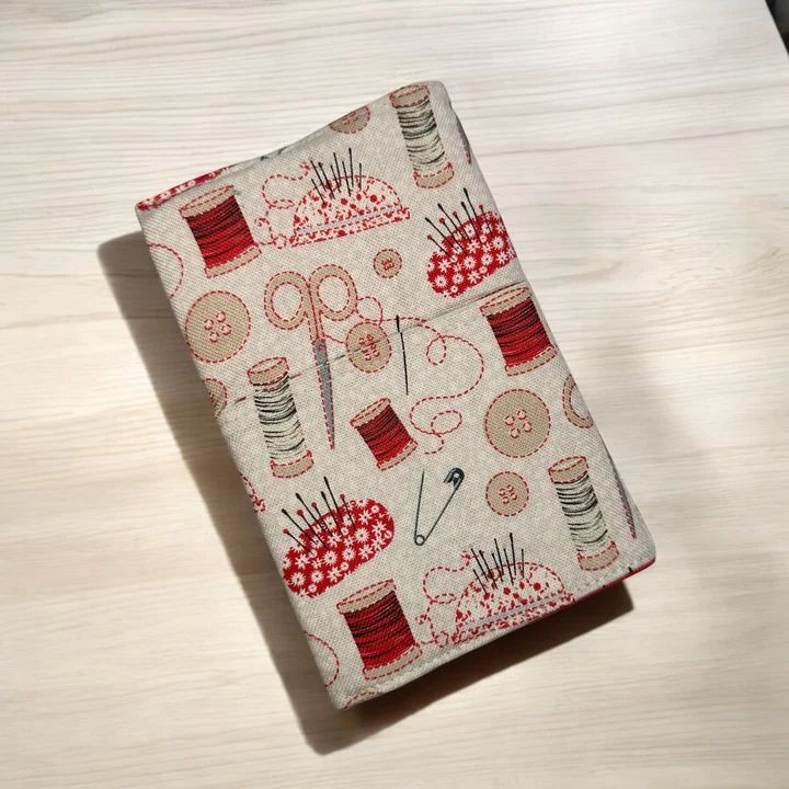 Notebook Cover (with Book) by Amber Makes - Redwork