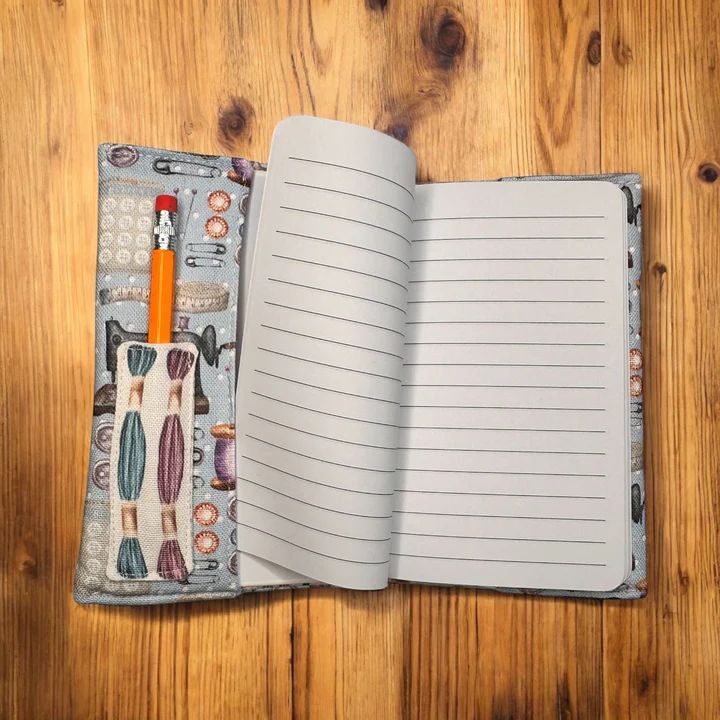 Notebook Cover (with Book) by Amber Makes - Vintage Sewing