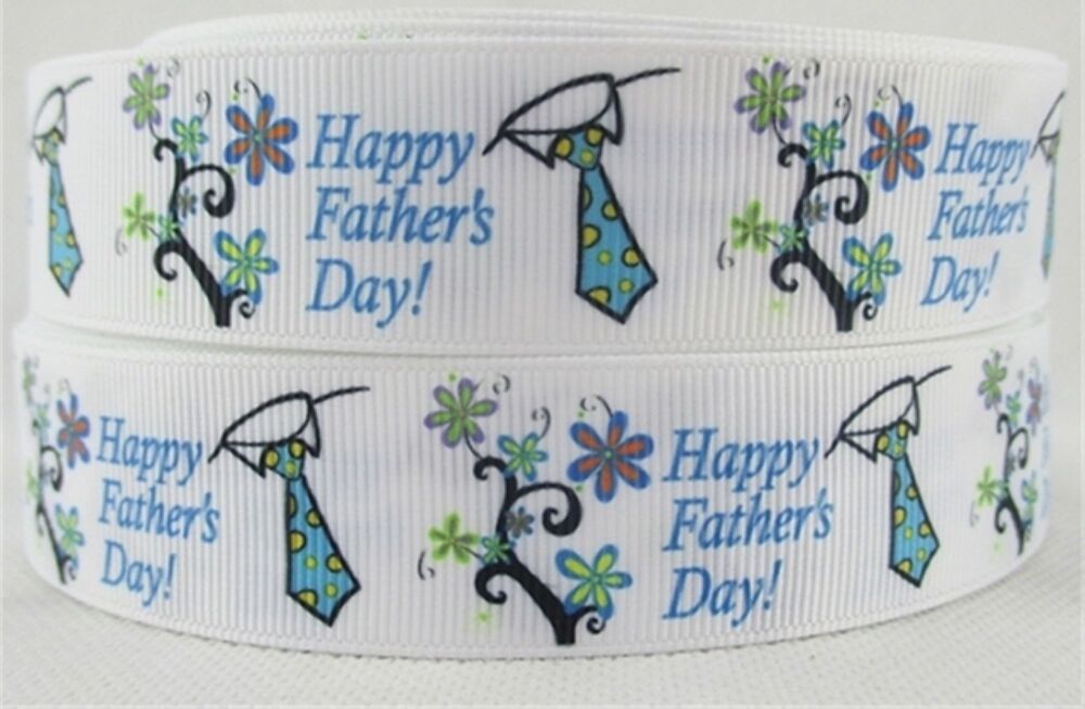 Father's Day Grosgrain Ribbon 25mm Wide
