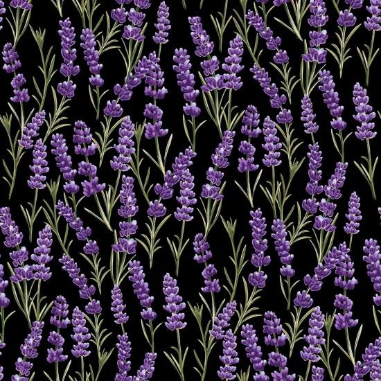 Flower Market Fabric 112cm Wide Sold as FQ, 1/2m or 1m 81090 Col 112 Lavender