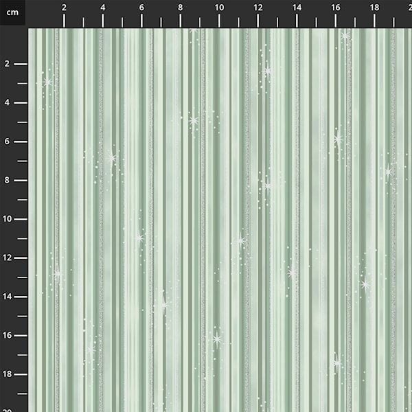 We Love Christmas Fabric 112cm Wide by Stof Sold as FQ, 1/2m, 1m Dusty Green Stripe 4592-825