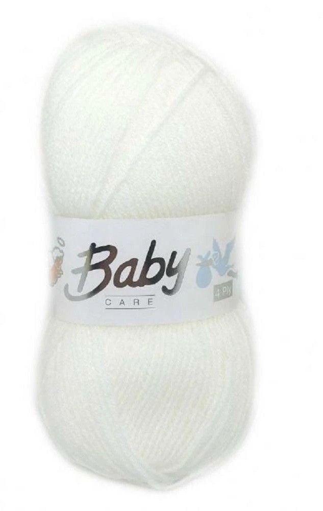 Baby Care 4 Ply Baby Yarn 100g White 700 Knitting Crochet Crafts
