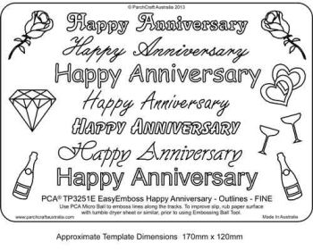 TP3251E 'Happy Anniversary' Outlines Fine