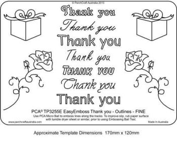 TP3255E Thank You Outlines Fine