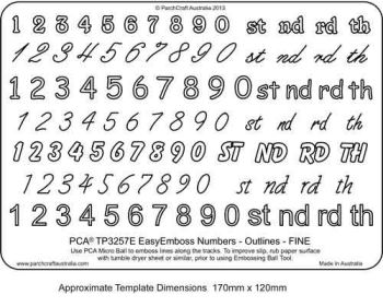 TP3257E Numbers Outlines Fine
