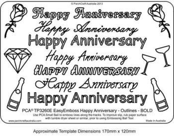 TP3260E 'Happy Anniversary' Outlines Bold