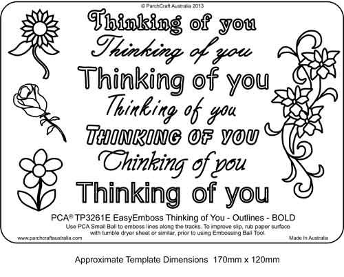 Thinking of You Outlines Bold