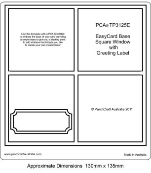 TP3125E Card Base, Square Windows with Label