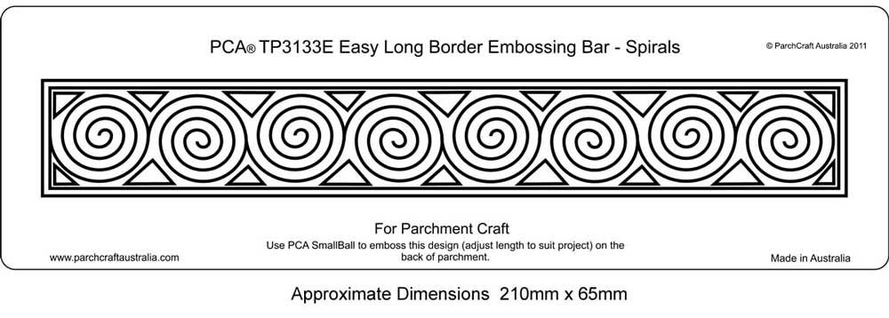 TP3133E Long Border Embossing Bar Spirals